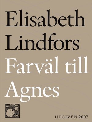 cover image of Farväl till Agnes